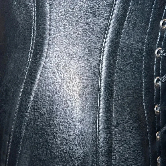 Alter Ego Genuine Leather Metal Boned Corset Renaissance Goth 24” - Picture 11 of 16